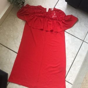 2/$10 H & M short coral lace dress Small